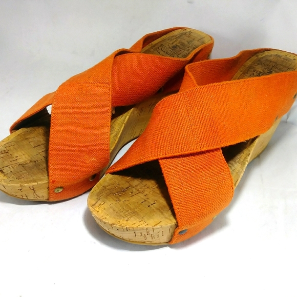 Lucky Brand Miller 2 cork wedge peep toe - Picture 11 of 13